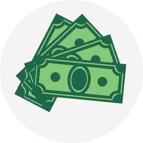 Pay with cash footer