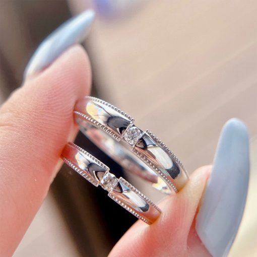 Nhẫn cưới kim cương tự nhiên Love Bridge 18K – WRBD-HK012