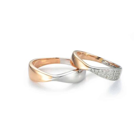 Nhẫn Cưới Infinity Love Rose-White Gold - WRBJ020