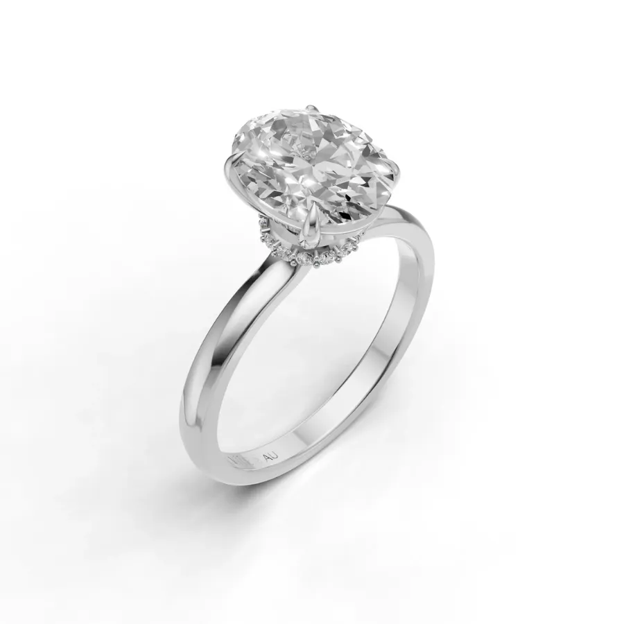 Nhẫn cầu hôn Oval Hidden Halo ERBJ018 -02