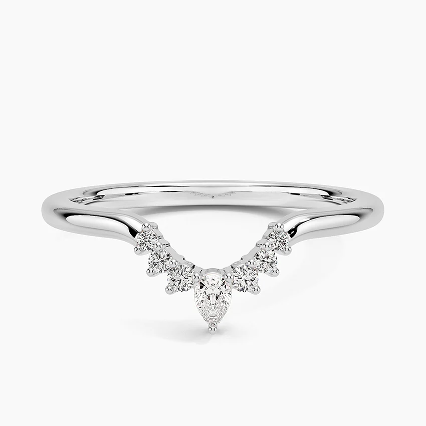 Nhẫn cưới Pear Queen Crown – WRBJ002-W