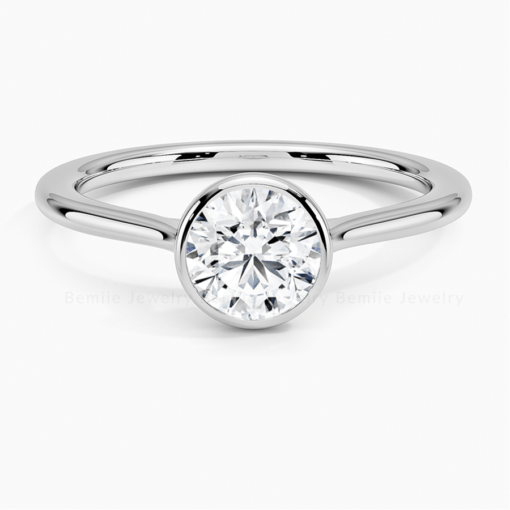 Nhẫn cầu hôn Round Bezel Solitaire - ERBJ003