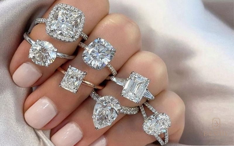 Thiết kế nhẫn Moissanite lấp lánh như kim cương, rực rỡ như tình yêu vĩnh cửu