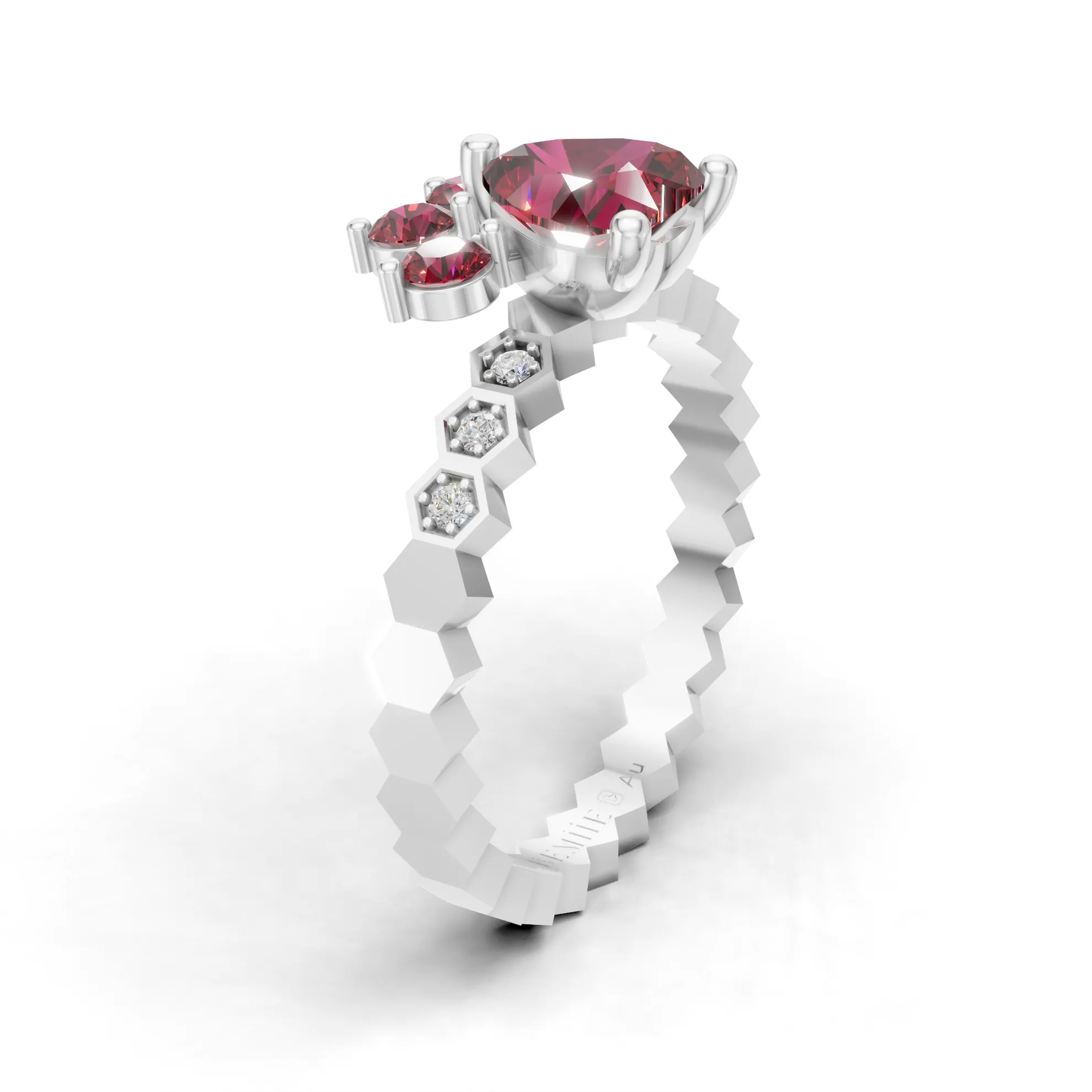 Nhẫn cầu hôn Cat Footprint - ERBD006-R