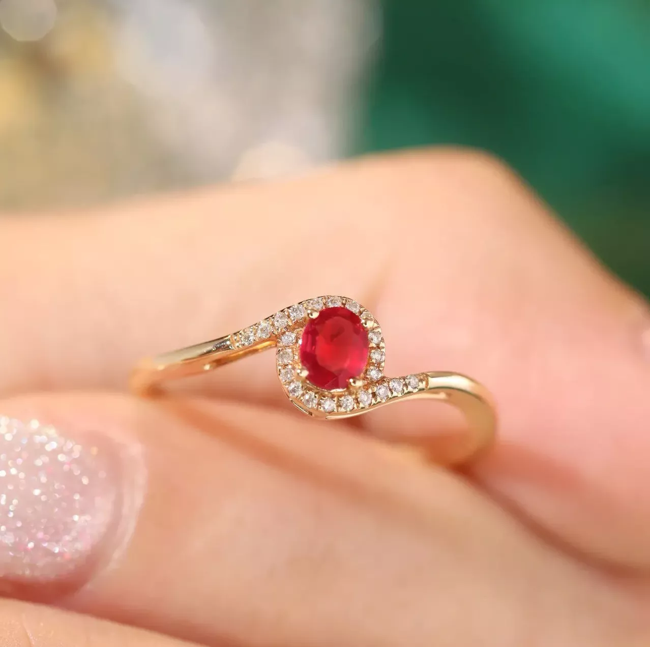 Nhẫn cầu hôn Rosé Rouge - ERBD005-RB