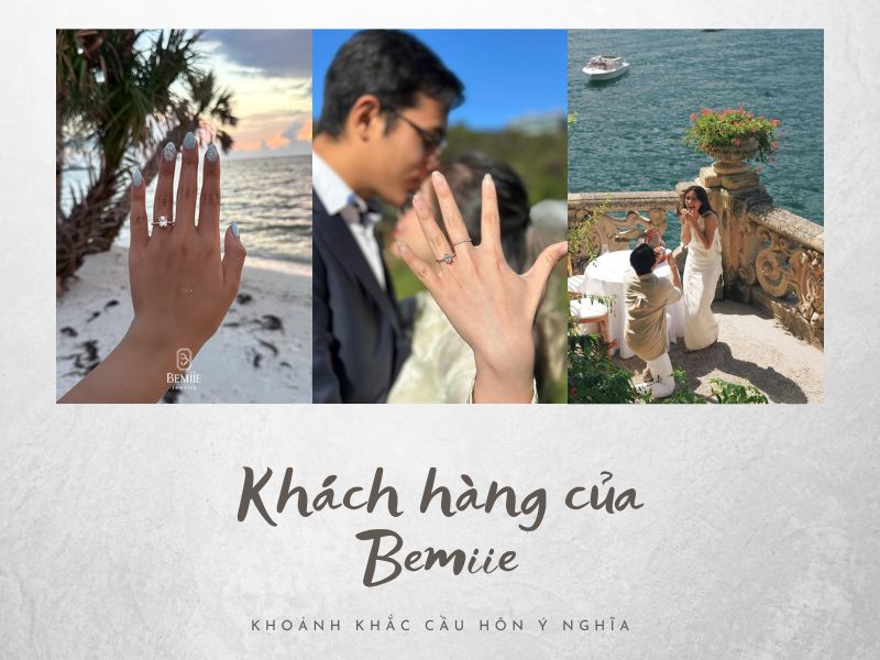 Khách hàng của Bemiie trong khoảnh khắc cầu hôn ý nghĩa