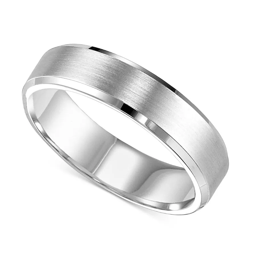 Nhẫn cưới Beveled band 02